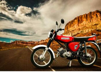 Moped parked on the streat