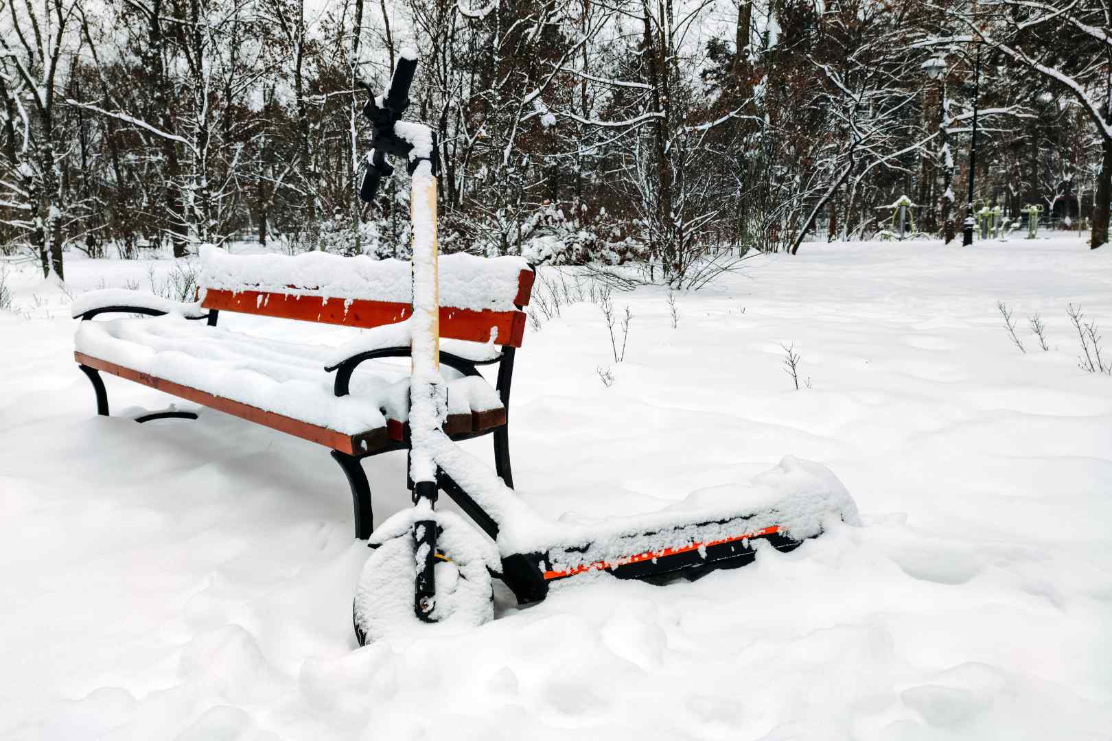 scooter on snow image