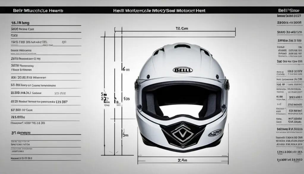 bell motorcycle helmet sizing chart
