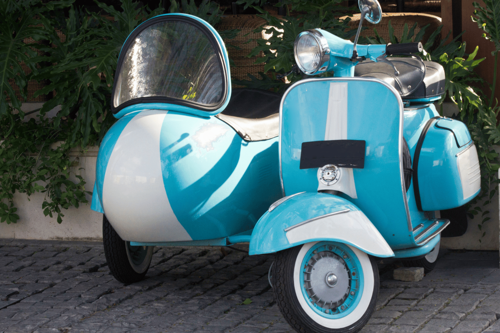 Explore the Charm of a Vespa with a Sidecar!